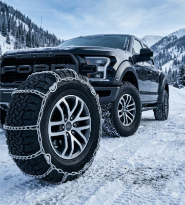 Cadenas REFORZADAS para Nieve Hielo Camioneta 305/70R17 - F 150 RAM1500 WIDE